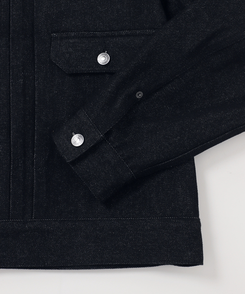 B.C STOCK（ベーセーストック）の「《追加2》12.5oz TYPE2 リジットデニムジャケット（ブルゾン・メンズ・ブラック/ネイビー・MEDIUM/LARGE）」の13枚目の写真