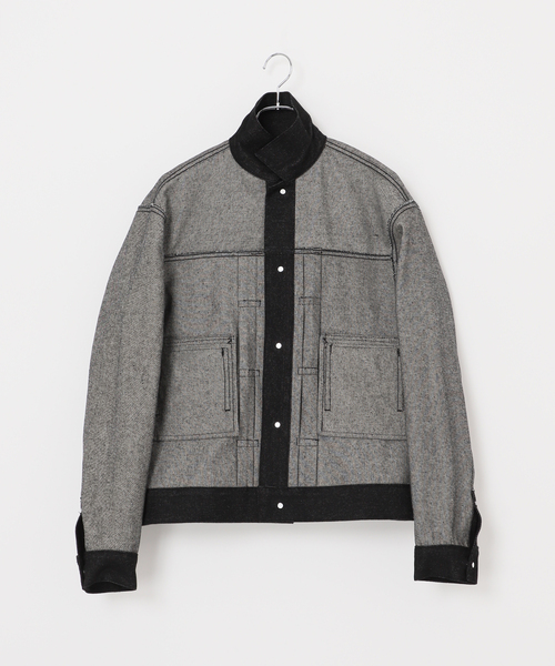 B.C STOCK（ベーセーストック）の「《追加2》12.5oz TYPE2 リジットデニムジャケット（ブルゾン・メンズ・ブラック/ネイビー・MEDIUM/LARGE）」の16枚目の写真