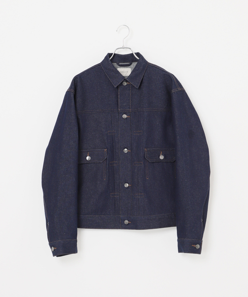 B.C STOCK（ベーセーストック）の「《追加2》12.5oz TYPE2 リジットデニムジャケット（ブルゾン・メンズ・ブラック/ネイビー・MEDIUM/LARGE）」の7枚目の写真