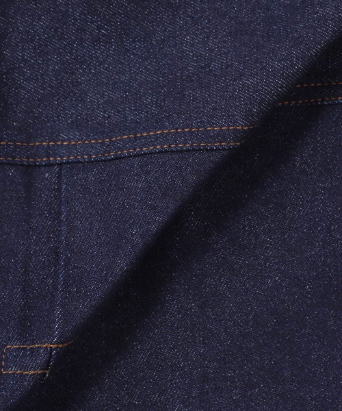 B.C STOCK（ベーセーストック）の「《追加2》12.5oz TYPE2 リジットデニムジャケット（ブルゾン・メンズ・ブラック/ネイビー・MEDIUM/LARGE）」の8枚目の写真