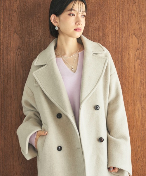 Doux archives（ドゥアルシーヴ）の「カシミヤウールキーネックニットプルオーバー（ニット/セーター・レディース・アイボリー/グレー/ピンク・FREE）」の21枚目の写真