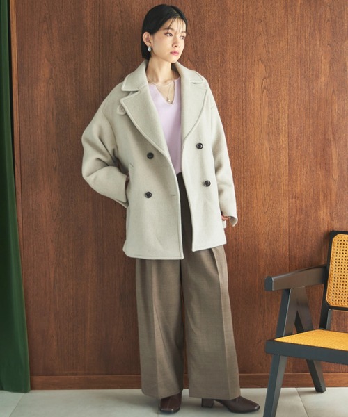 Doux archives（ドゥアルシーヴ）の「カシミヤウールキーネックニットプルオーバー（ニット/セーター・レディース・アイボリー/グレー/ピンク・FREE）」の20枚目の写真