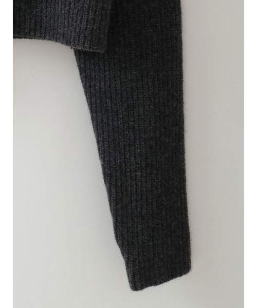 HER.（ハー）の「カラーニットカーディガン（ニット/セーター・レディース・キャメル/チャコールグレー・フリー）」の7枚目の写真