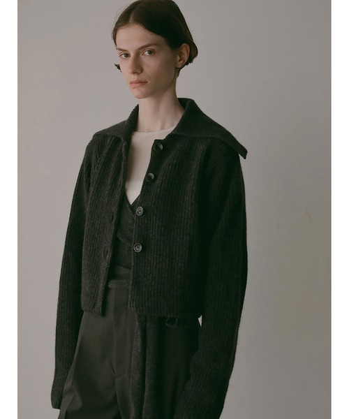 HER.（ハー）の「カラーニットカーディガン（ニット/セーター・レディース・キャメル/チャコールグレー・フリー）」の11枚目の写真