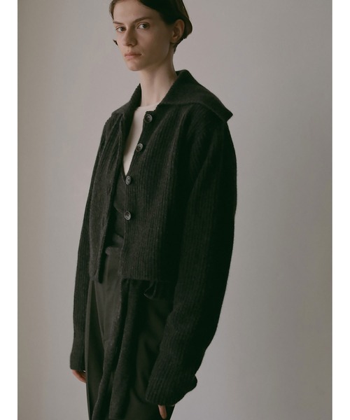 HER.（ハー）の「カラーニットカーディガン（ニット/セーター・レディース・キャメル/チャコールグレー・フリー）」の14枚目の写真