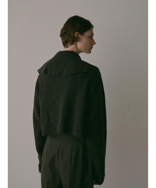 HER.（ハー）の「カラーニットカーディガン（ニット/セーター・レディース・キャメル/チャコールグレー・フリー）」の15枚目の写真