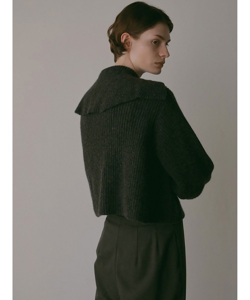 HER.（ハー）の「カラーニットカーディガン（ニット/セーター・レディース・キャメル/チャコールグレー・フリー）」の8枚目の写真