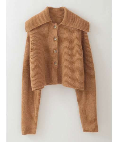 HER.（ハー）の「カラーニットカーディガン（ニット/セーター・レディース・キャメル/チャコールグレー・フリー）」の10枚目の写真