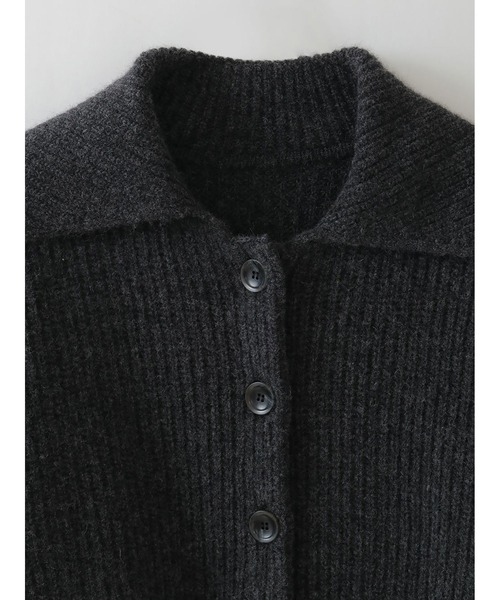 HER.（ハー）の「カラーニットカーディガン（ニット/セーター・レディース・キャメル/チャコールグレー・フリー）」の5枚目の写真