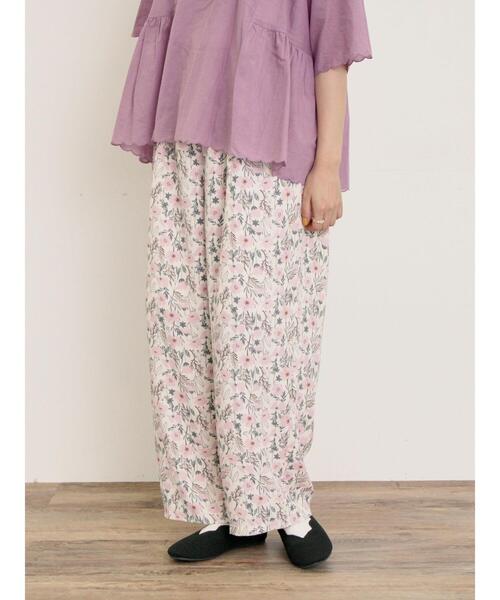 Samansa Mos2(サマンサ モスモス)の「◎花柄イージーパンツ(その他パンツ・レディース・ピンク/ネイビー/キナリ・F)」の9枚目の写真