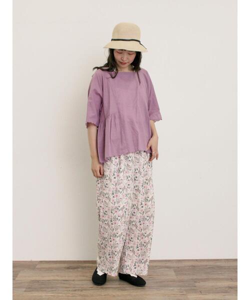 Samansa Mos2(サマンサ モスモス)の「◎花柄イージーパンツ(その他パンツ・レディース・ピンク/ネイビー/キナリ・F)」の12枚目の写真