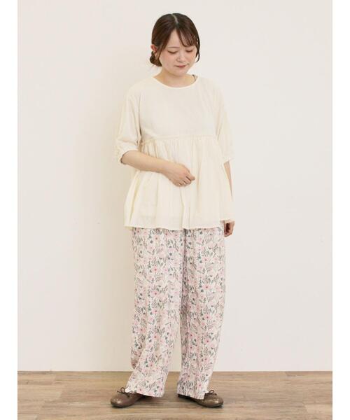 Samansa Mos2(サマンサ モスモス)の「◎花柄イージーパンツ(その他パンツ・レディース・ピンク/ネイビー/キナリ・F)」の13枚目の写真