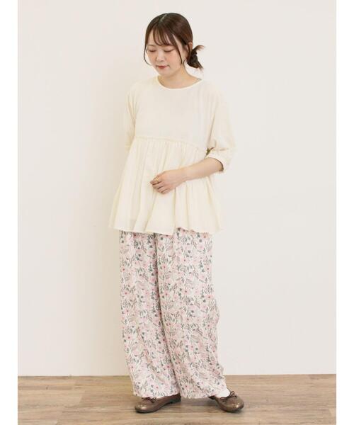 Samansa Mos2(サマンサ モスモス)の「◎花柄イージーパンツ(その他パンツ・レディース・ピンク/ネイビー/キナリ・F)」の14枚目の写真