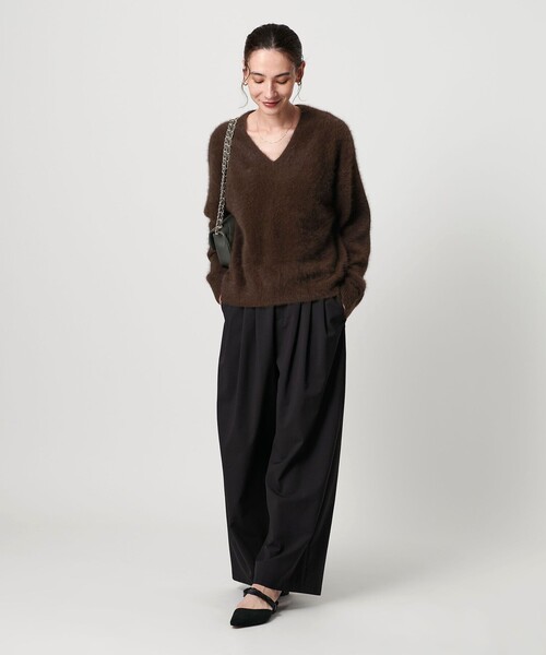 フォックスカシミヤブレンド Vネックニットプルオーバー（ニット