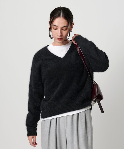 UNITED ARROWS フォックスカシミヤ ふわふわブラック セーター UNITED ARROWS フォックスカシミヤ ふわふわブラック セーター