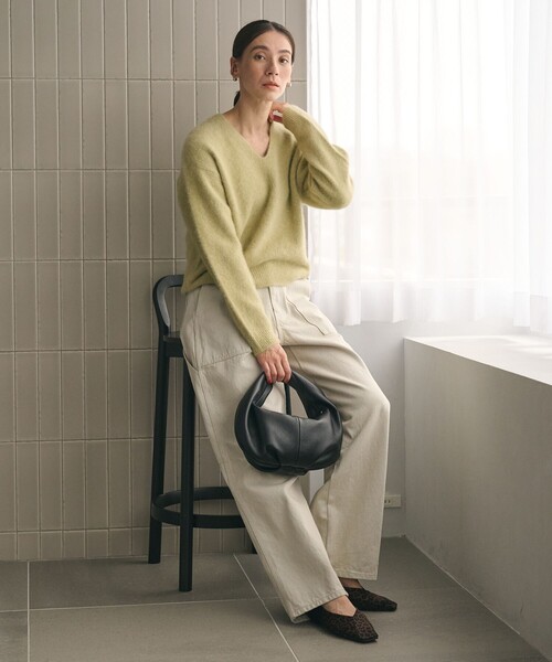 フォックスカシミヤブレンド Vネックニットプルオーバー（ニット