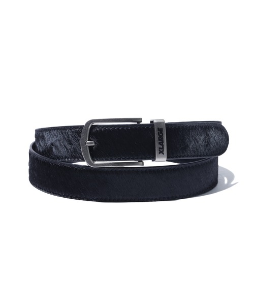 XLARGE（エクストララージ）の「COW FUR COATED BELT（ベルト・メンズ・ブラック/マルチ/ベージュ/カモフラージュ・L/M）」の2枚目の写真