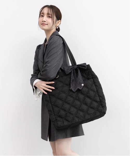 A4対応】2WAY リボンキルティングトートバッグ（トートバッグ）｜RANDA