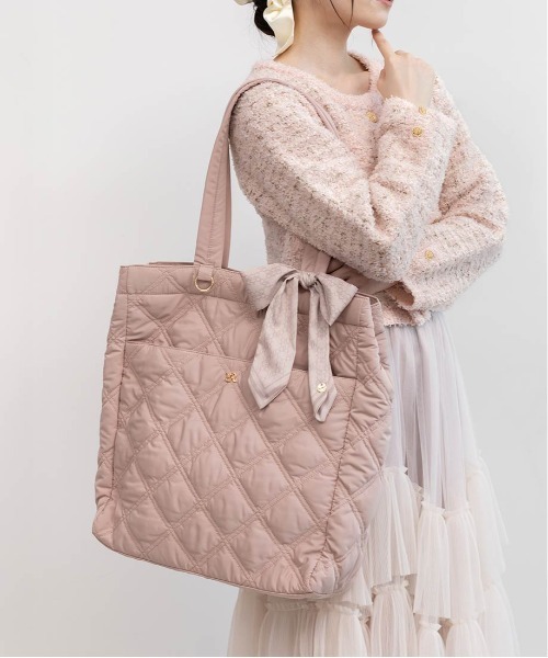 A4対応】2WAY リボンキルティングトートバッグ（トートバッグ）｜RANDA