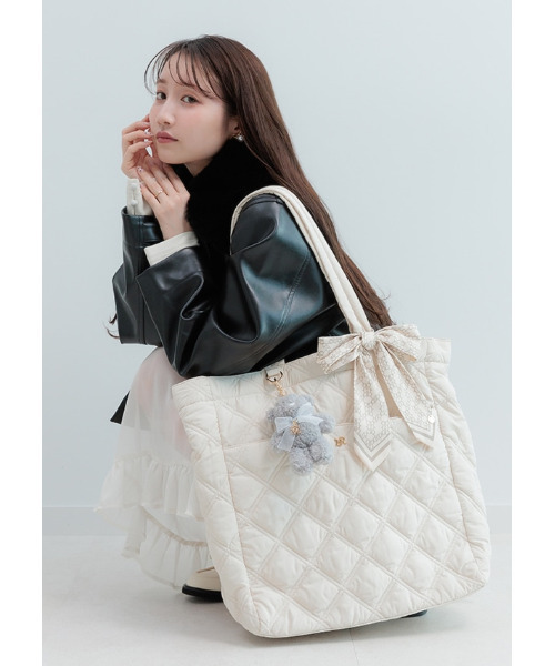 A4対応】2WAY リボンキルティングトートバッグ（トートバッグ）｜RANDA