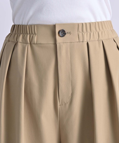 RAW FUDGE（ローファッジ）の「３タックワイドパンツ（スラックス・レディース・ブラック/キャメル・M）」の21枚目の写真