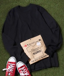 HANES（ヘインズ）の「Hanes（ヘインズ）KUROロングスリーブTシャツ/パックT メンズ レディース ユニセックス（Tシャツ/カットソー・メンズ）」