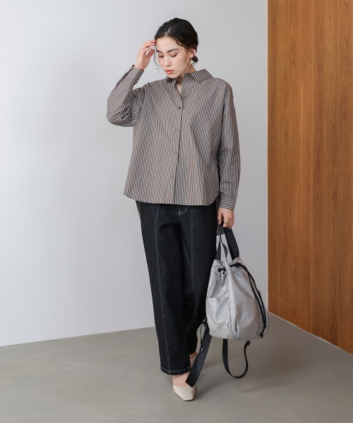 Bou Jeloud(ブージュルード)の「TCバックギャザーヨークBL(シャツ/ブラウス・レディース・ブラック/ブラウン/オフホワイト・38)」の22枚目の写真