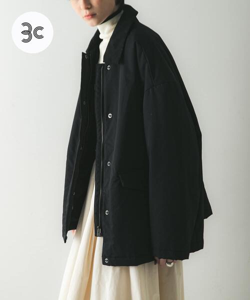 URBAN RESEARCH(アーバンリサーチ)の「IMBOTEX中綿パデットコート(ダウンジャケット/コート・レディース・ブラック/ダークブラウン・FREE)」の1枚目の写真