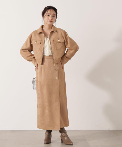 PROPORTION BODY DRESSING(プロポーションボディドレッシング)の「フェイクスエード調ナロースカート / 1215220012(スカート・レディース・ベージュ/ブラウン・SMALL/MEDIUM)」の12枚目の写真