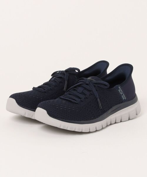 SKECHERS(スケッチャーズ)の「《SKECHERS》53 GRACEFUL-FIRST BLUSH(スニーカー・レディース・ブラック×ブラック/ネイビー・25.0cm/24.5cm/22.5cm/23.0cm/23.5cm/24.0cm)」の2枚目の写真