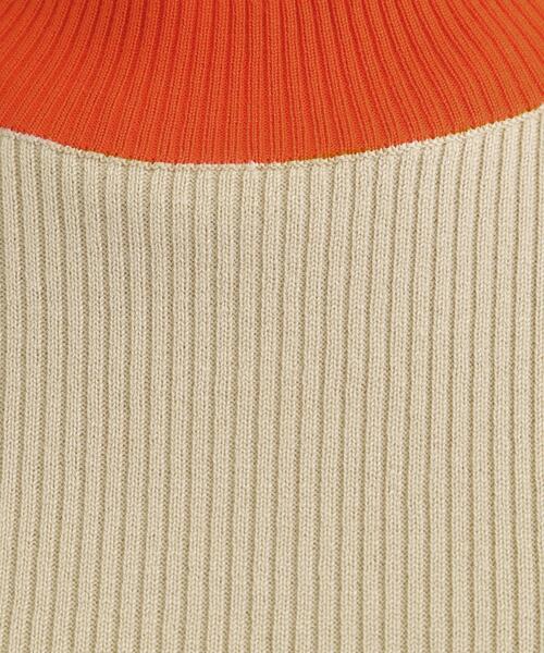 Cutie Blonde（キューティーブロンド）の「【洗濯機可/S-LL】配色使いがアクセント リブハイネックインナー（ニット/セーター・レディース・ブルー系その他6/オレンジ系その他5/グレー系4・01/02/03/04）」の18枚目の写真