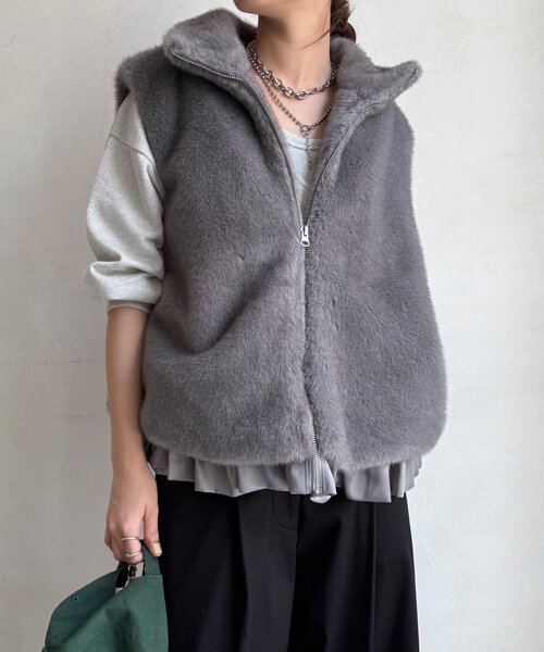 WEB限定】エコミンクファーベスト（ベスト）｜DouDou（ドゥドゥ）の