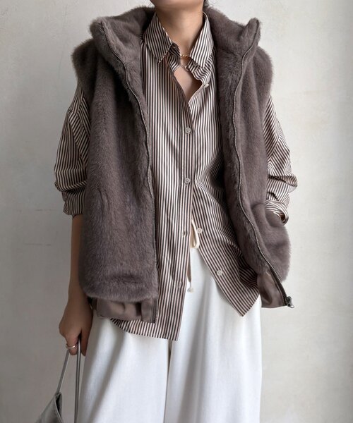 WEB限定】エコミンクファーベスト（ベスト）｜DouDou（ドゥドゥ）の