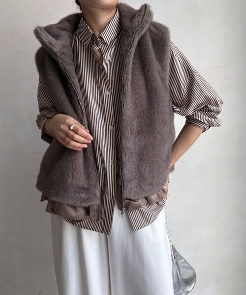 WEB限定】エコミンクファーベスト（ベスト）｜DouDou（ドゥドゥ）の