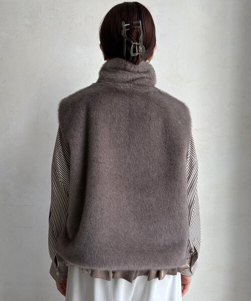 diante プレミアムエコファーベスト ファーベスト Premium eco fur