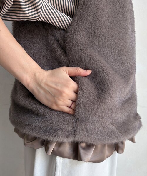 WEB限定】エコミンクファーベスト（ベスト）｜DouDou（ドゥドゥ）の