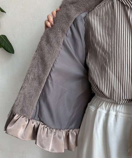 WEB限定】エコミンクファーベスト（ベスト）｜DouDou（ドゥドゥ）の