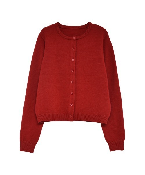 2025AW COLLECTION]配色アルパカタッチニットカーディガン