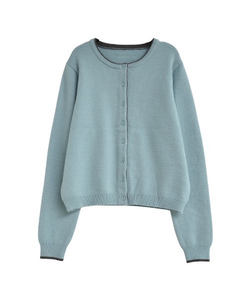 Re:EDIT（リエディ）の「[2025AW COLLECTION]配色アルパカタッチニットカーディガン（カーディガン/ボレロ・レディース・ブラック/グレー系その他/ブラウン系その他/グレー/ブラック系その他/ホワイト/レッド/ブルー系その他・MEDIUM/LARGE）」の11枚目の写真