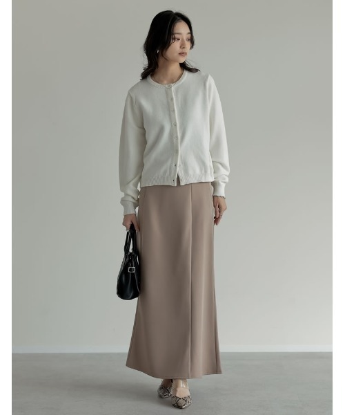 Re:EDIT（リエディ）の「[2025AW COLLECTION]配色アルパカタッチニットカーディガン（カーディガン/ボレロ・レディース・ブラック/グレー系その他/ブラウン系その他/グレー/ブラック系その他/ホワイト/レッド/ブルー系その他・MEDIUM/LARGE）」の17枚目の写真