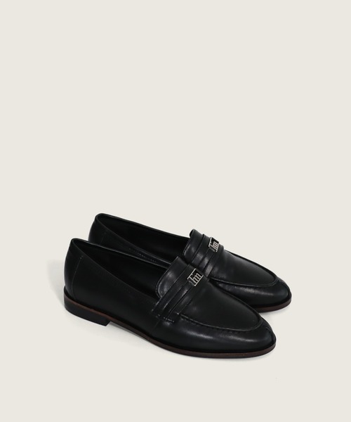 （新品未使用）PACO MILANO ブラックローファー ヒアムロゴポイントクラシックローファー/2025 AW NEW