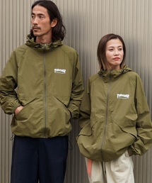 THRASHER(スラッシャー)のNYLON SHELL JACKET/THRASHER スラッシャーナイロン シェル ジャケット マウンテンパーカー ウインドブレーカー 撥水 防風 フルジップ フード付きロゴ プリント アウトドア ストリート ユニセックス(ナイロンジャケット)