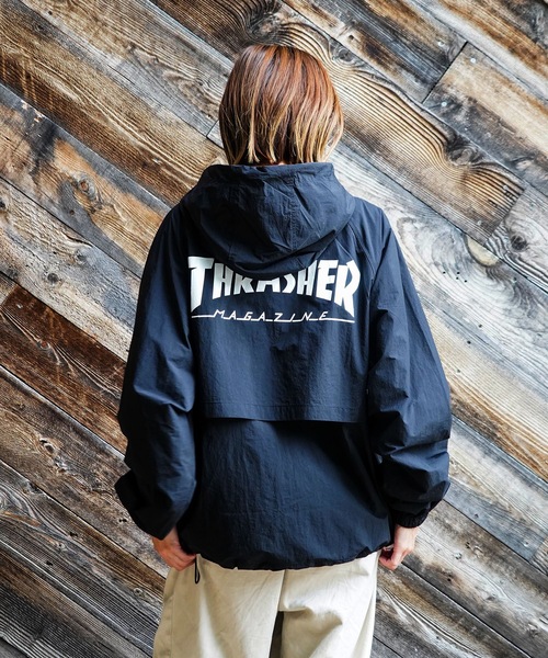 セール】NYLON SHELL JACKET/THRASHER スラッシャーナイロン シェル