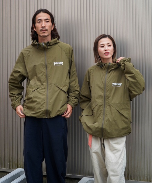 NYLON SHELL JACKET/THRASHER スラッシャーナイロン シェル ジャケット