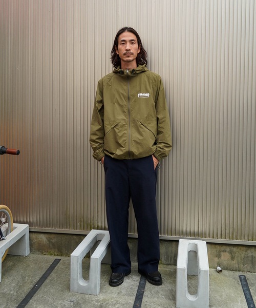 セール】NYLON SHELL JACKET/THRASHER スラッシャーナイロン シェル