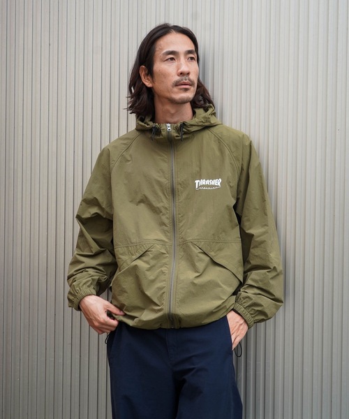 NYLON SHELL JACKET/THRASHER スラッシャーナイロン シェル ジャケット