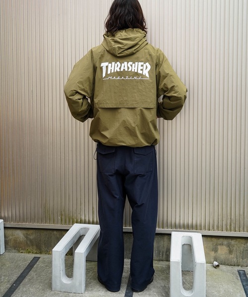 セール】NYLON SHELL JACKET/THRASHER スラッシャーナイロン シェル