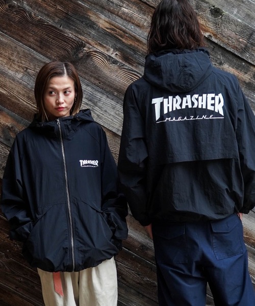 セール】NYLON SHELL JACKET/THRASHER スラッシャーナイロン シェル
