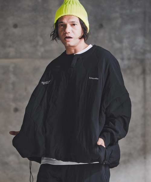 GLIMCLAP(グリムクラップ)の「mlt5414-Wave Quilted Ripstop Pullover ウェーブキルトプルオーバー(192-035-gla-cf)(その他トップス・メンズ・ブラック・S/M/L)」の5枚目の写真