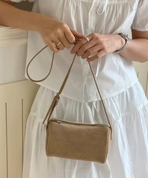 HEILIS（ヘイリス）の「2WAYスエードミニショルダーバッグ/ミニバッグ スクエア ハンドバッグ 韓国 斜め掛け スウェード 合皮 ブラック ブラウン ベージュ ガーリー ノームコア（ハンドバッグ）」
